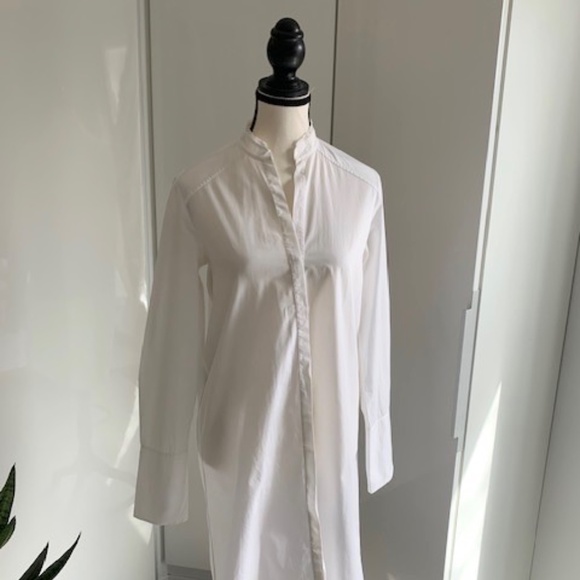 Edun dress shirt white cotton used US4 - Picture 1 of 9